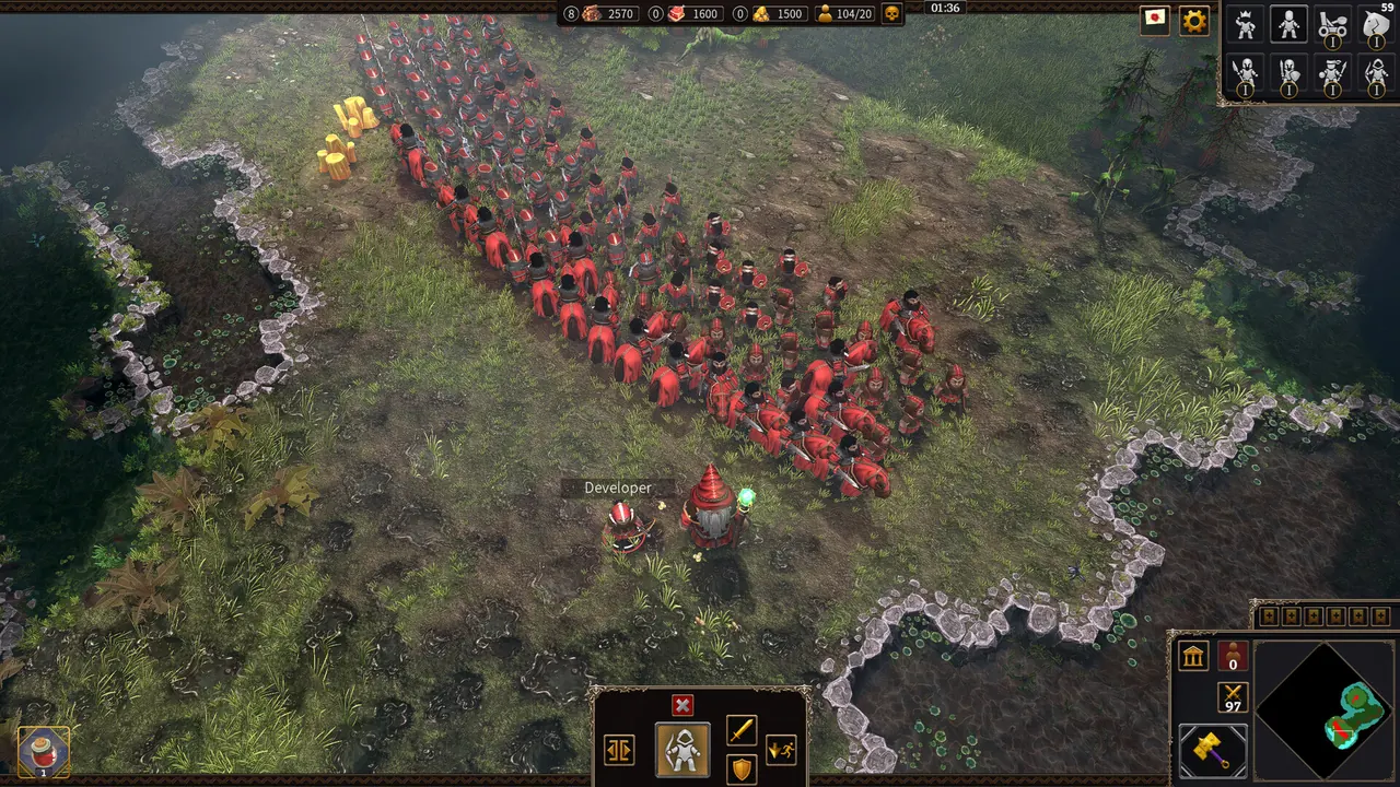 Blaze of Empires: armies clashing on a volcanic map